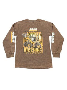 Case "Monster Machine" Youth Graphic T-Shirt Size Large Long Sleeve Machinery